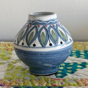 Graveren Norsk Pottery Vase Norway Ceramic Mid Century Scandinavian